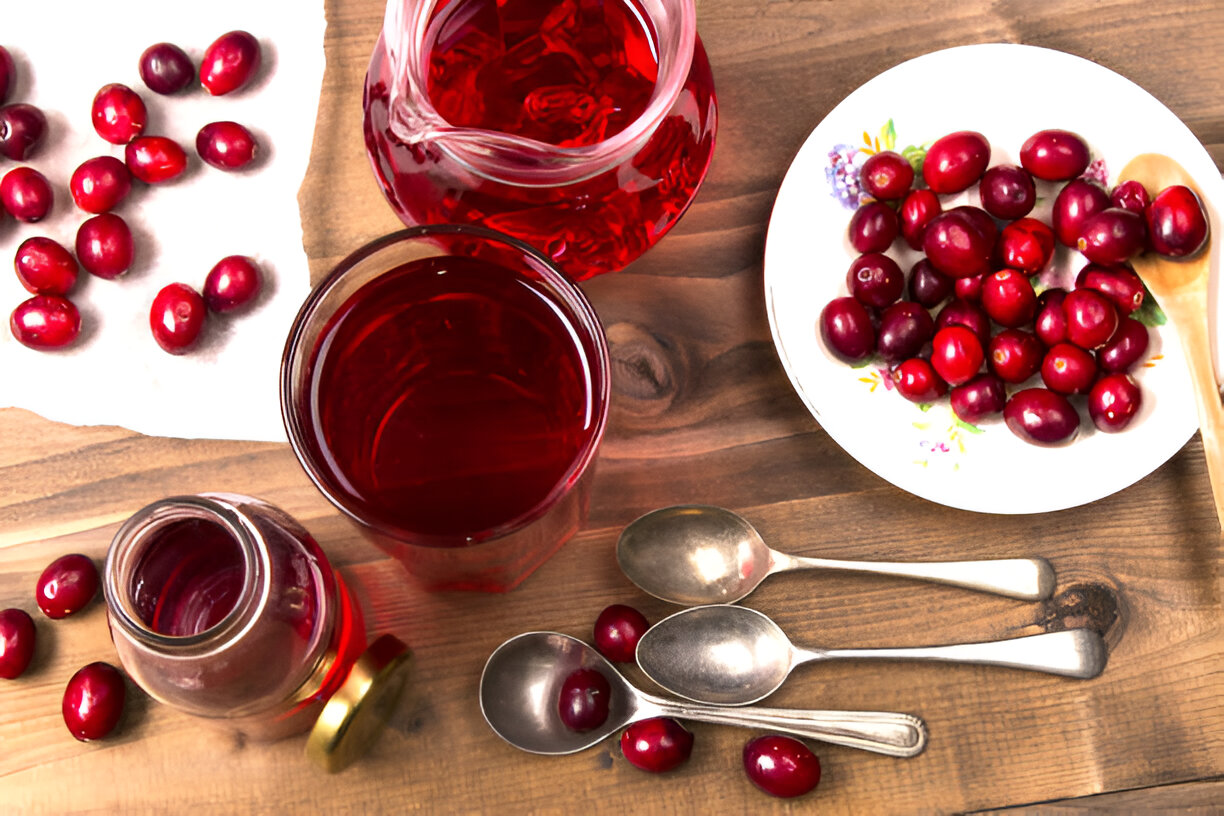 cranberry juice and apple cider vinegar