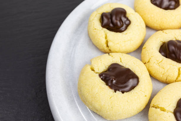 chocolate thumbprint cookies