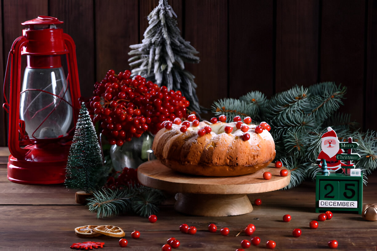 cranberry christmas cake