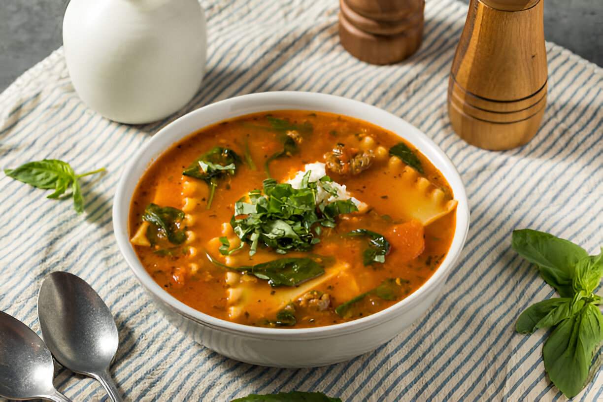 slow cooker lasagna soup