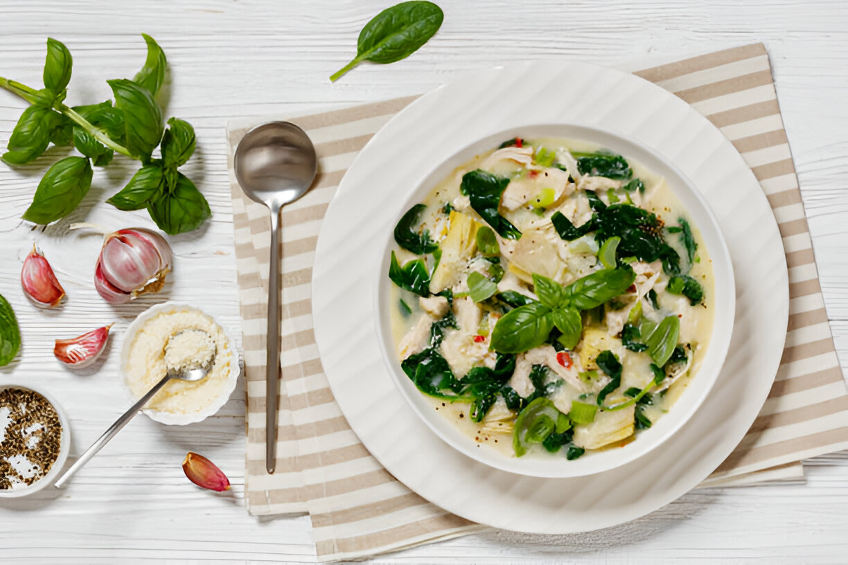 Chicken Spinach Artichoke Soup