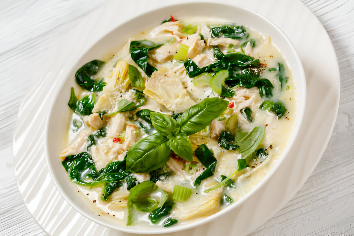 Chicken Spinach Artichoke Soup