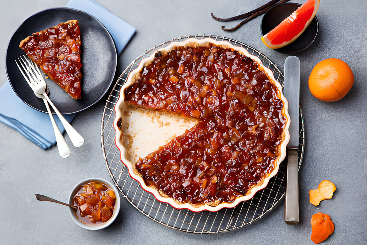 cranberry curd tart