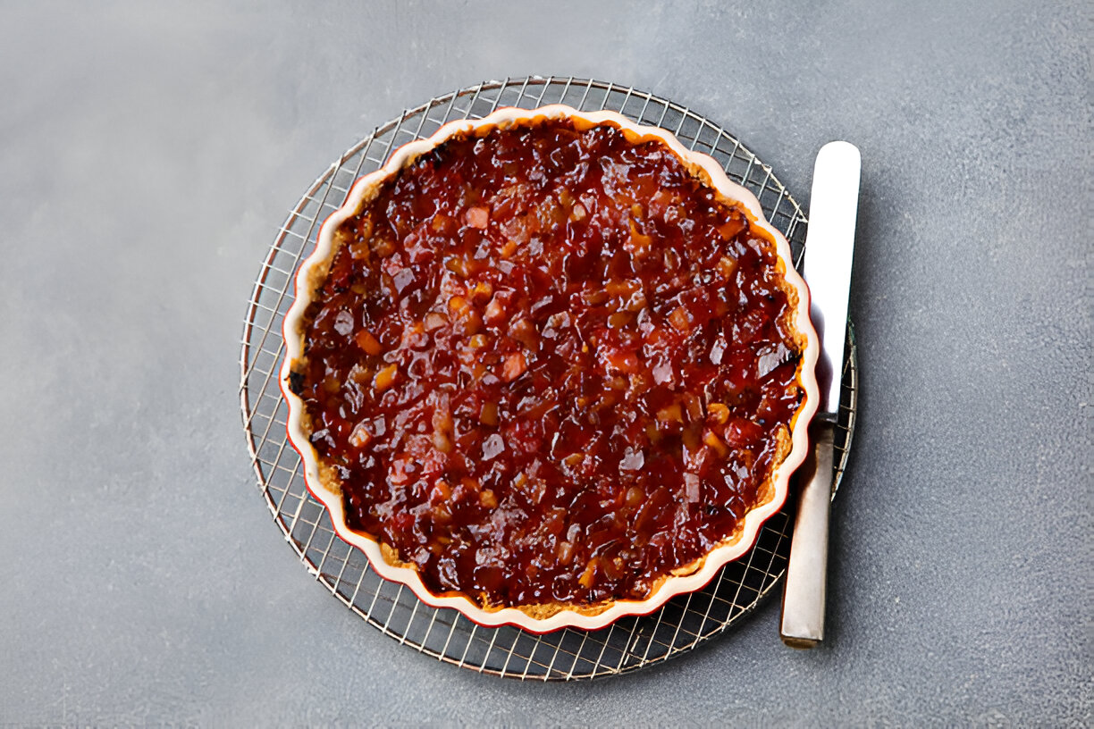 cranberry curd tart