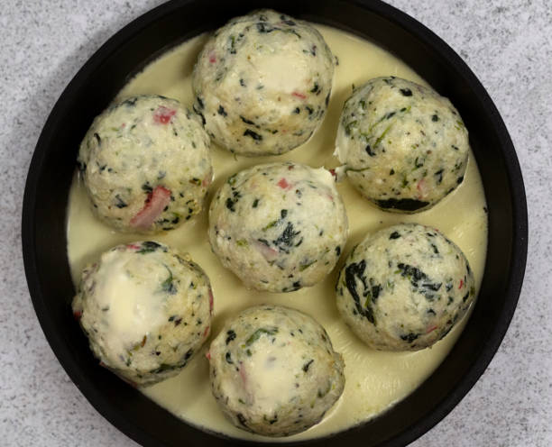 Chicken Ricotta Meatballs in Spinach Alfredo Sauce