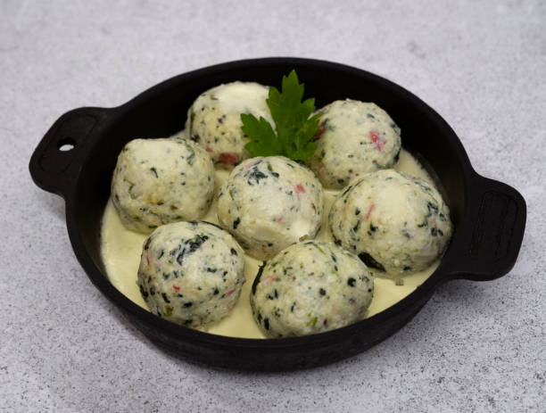 Chicken Ricotta Meatballs with Spinach Alfredo
