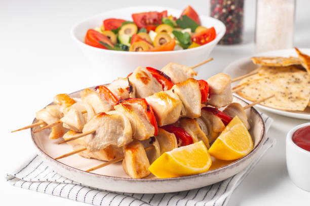 Chicken Skewers with Parmesan and Garlic