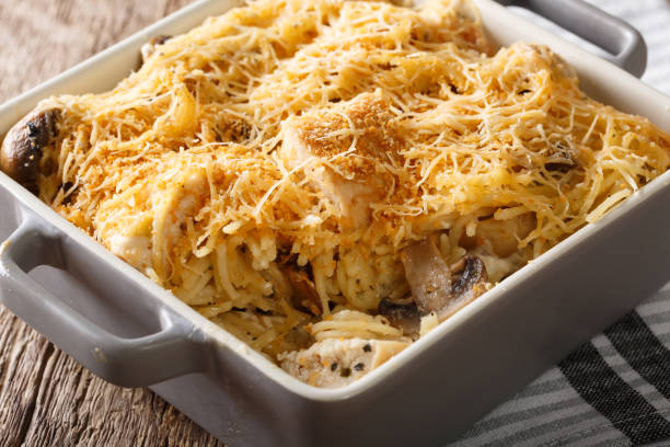 Garlic Parmesan Chicken Pasta Bake