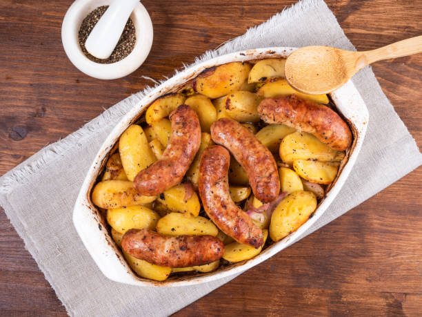 Kielbasa Sausage Cheesy Potato Casserole