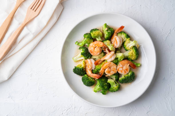 Shrimp and Broccoli Stir Fry in Garlic Sauce