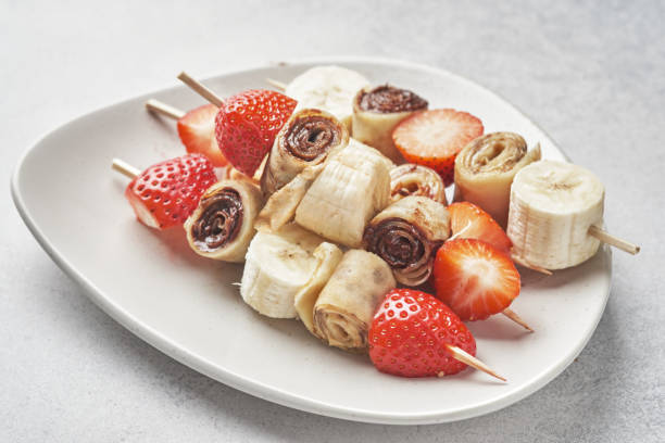 Strawberry Banana Pancake Skewers