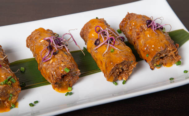 Thai Basil Beef Rolls