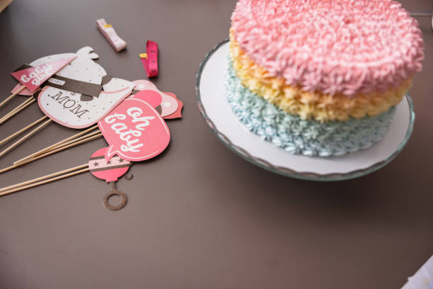 easter gender reveal cake