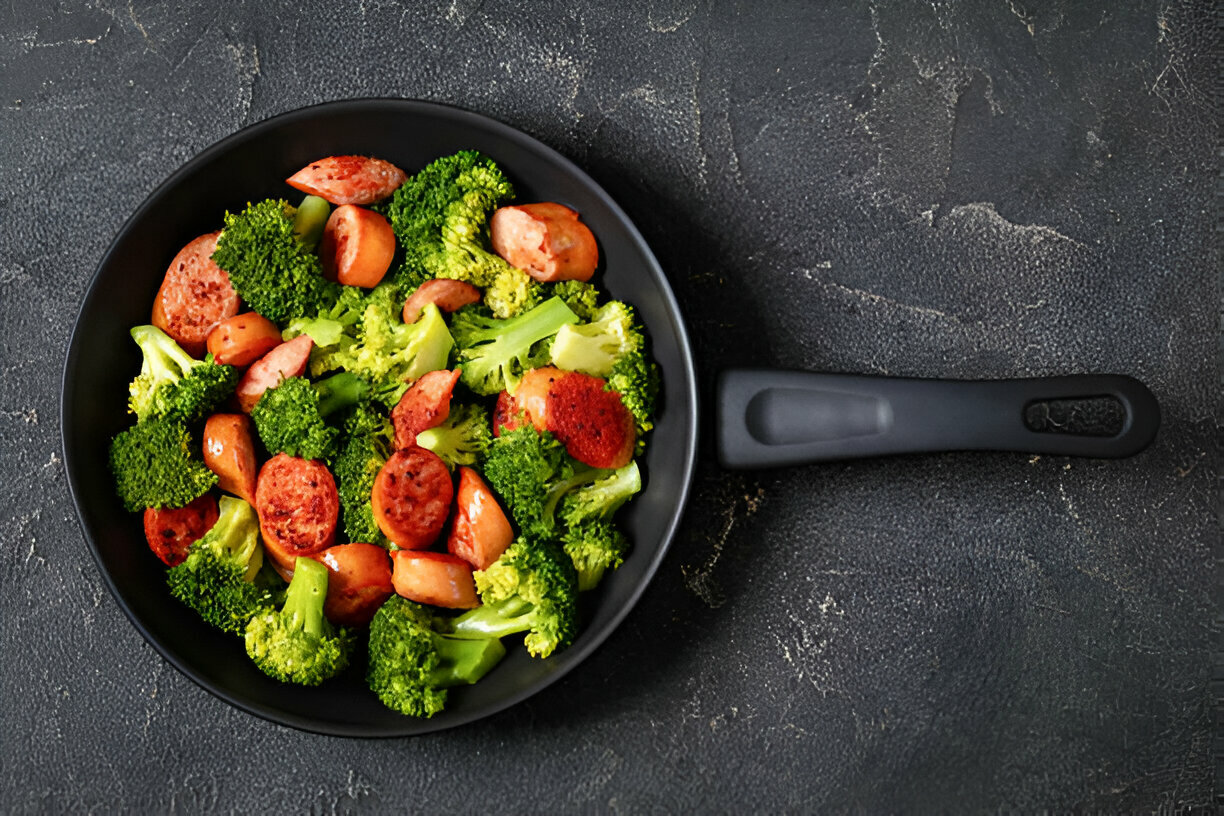 50-Minute Sausage Potato Broccoli Skillet