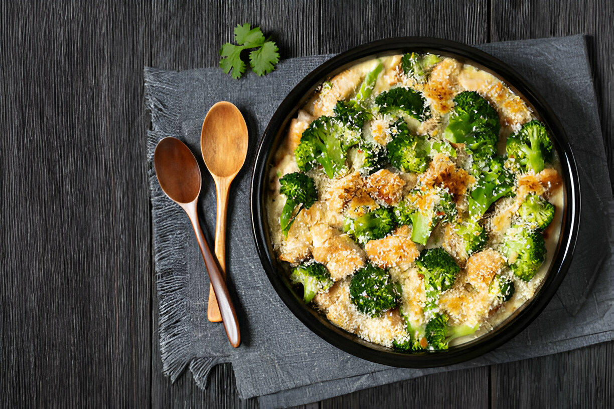 Broccoli Cauliflower Rice Chicken Casserole