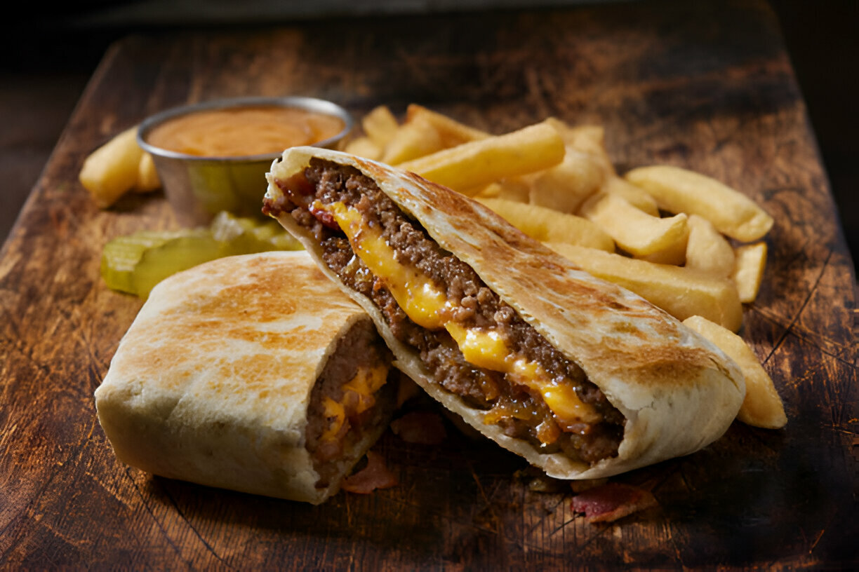 Cheeseburger crunch wrap