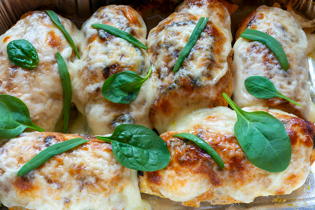 Chicken Alfredo Air Fryer Calzones