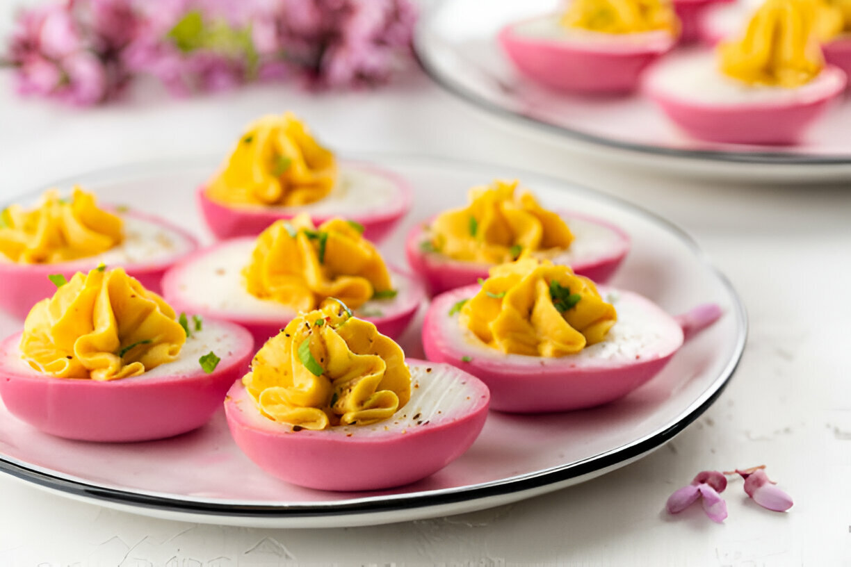 Colored Deviled Eggs for Easter