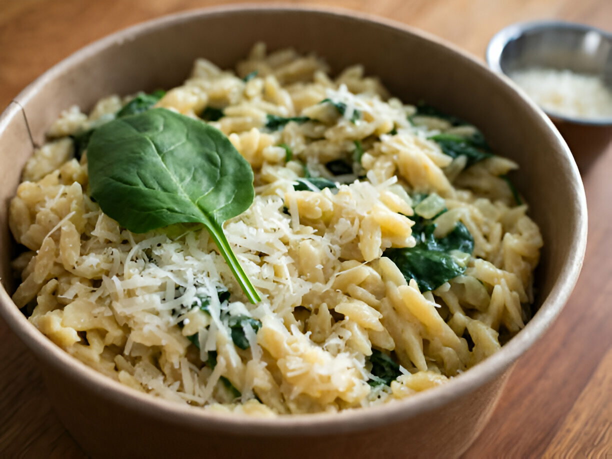 Creamy Garlic Parmesan Orzo