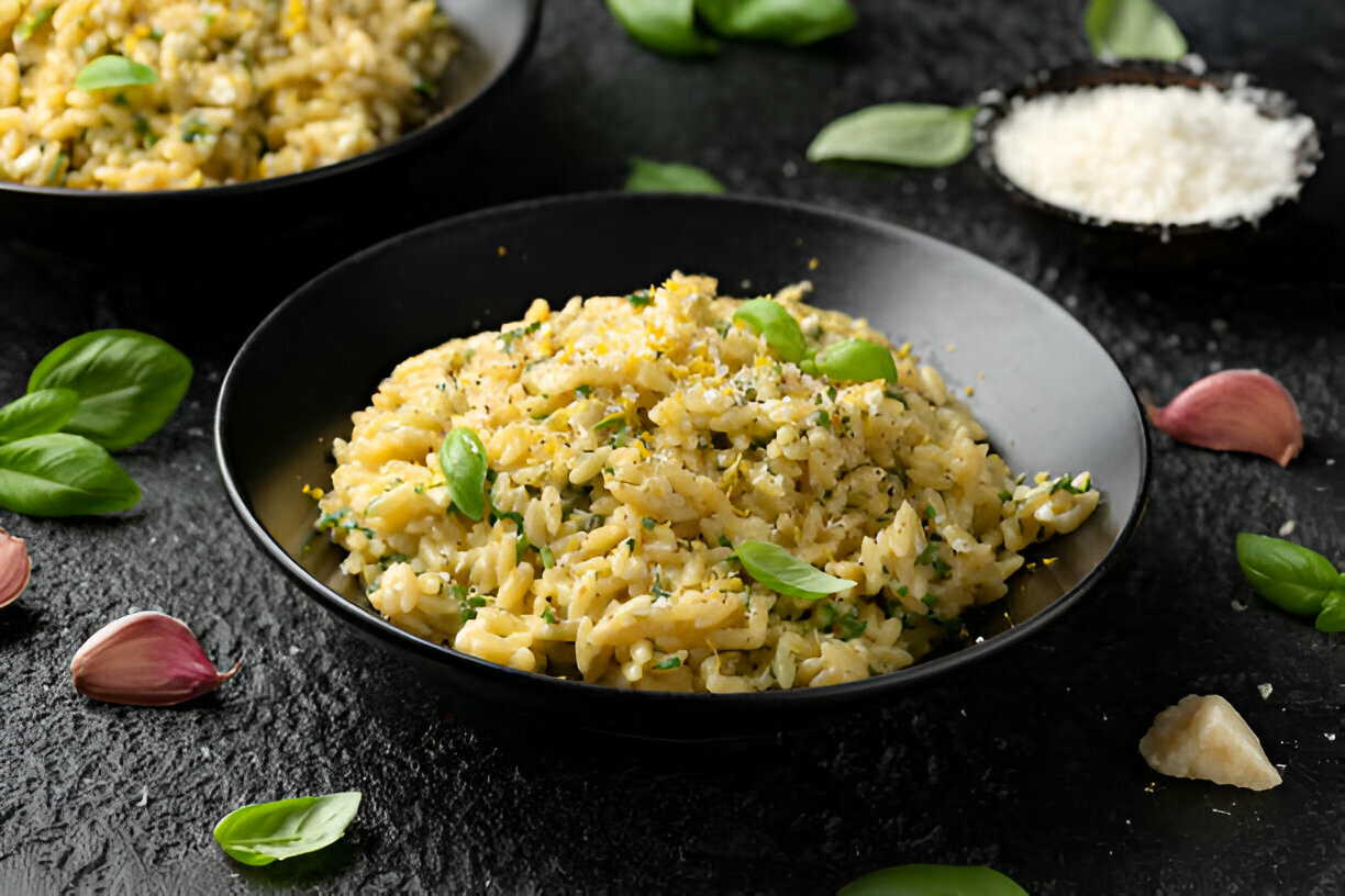 Creamy Garlic Parmesan Orzo