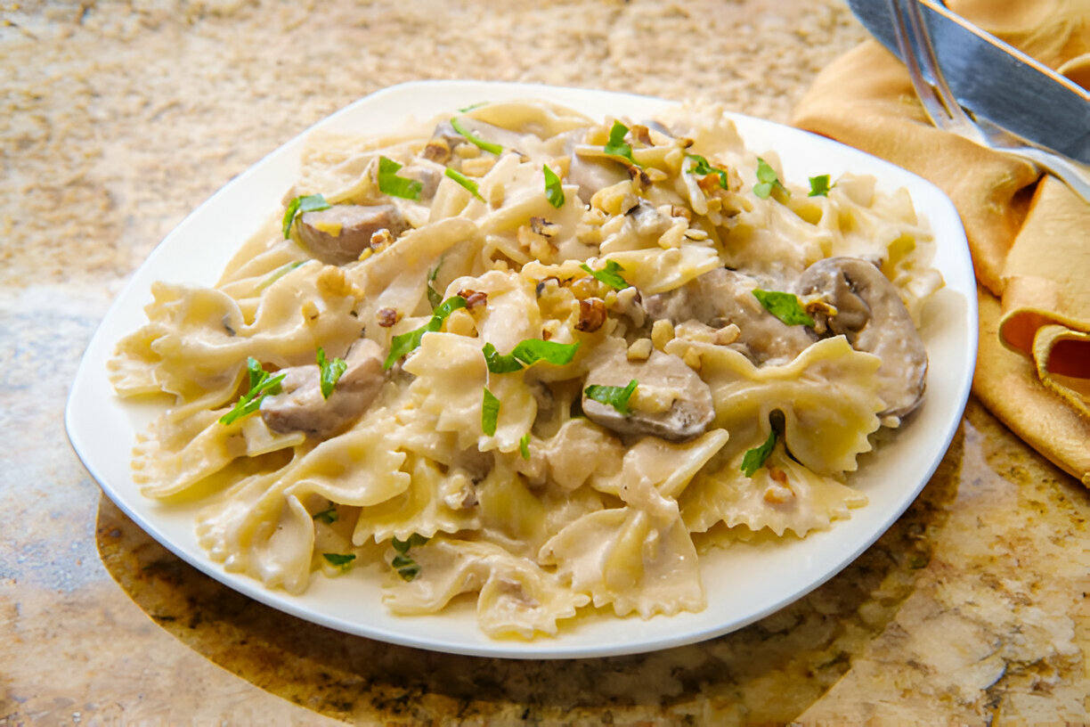 Creamy Velveeta Beef & Bowtie Pasta