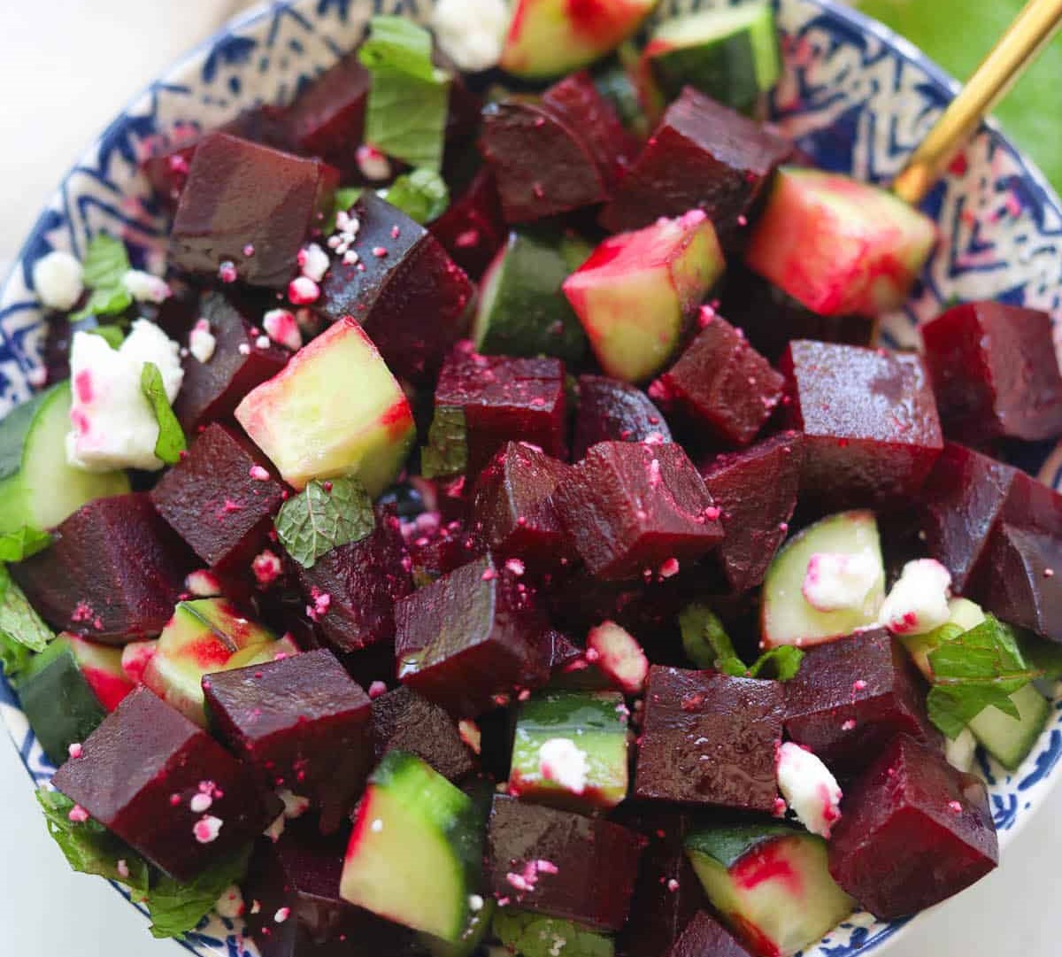 Crisp Cucumber and Beetroot Salad