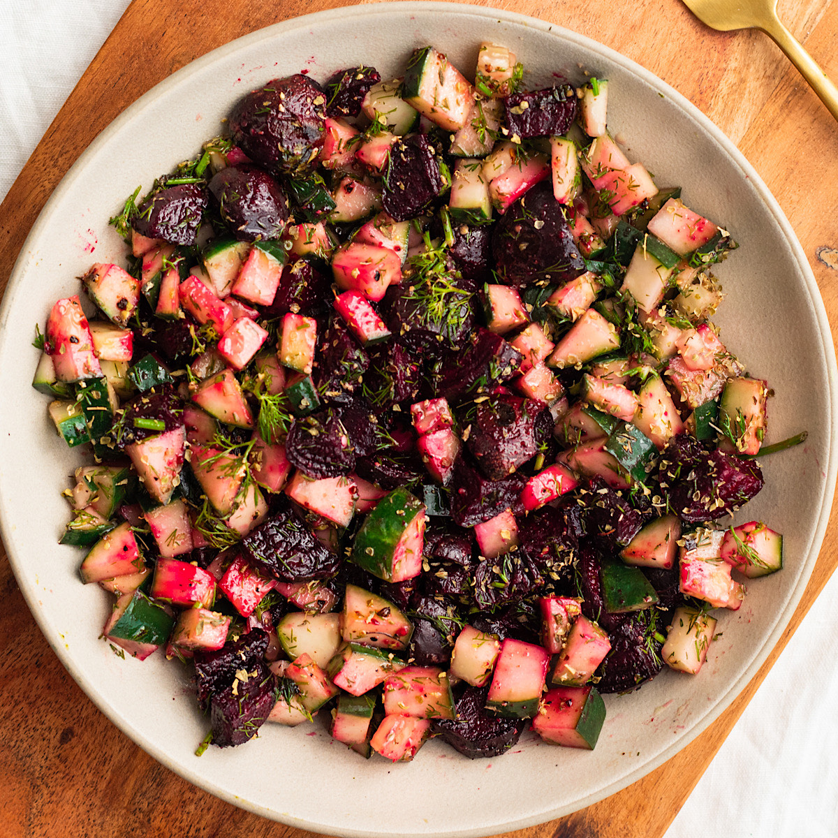 Crisp Cucumber and Beetroot Salad