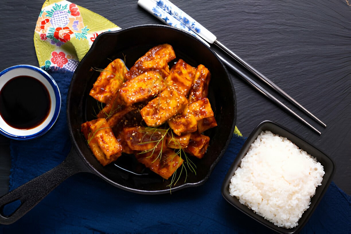 Crispy Gochujang Korean Tofu