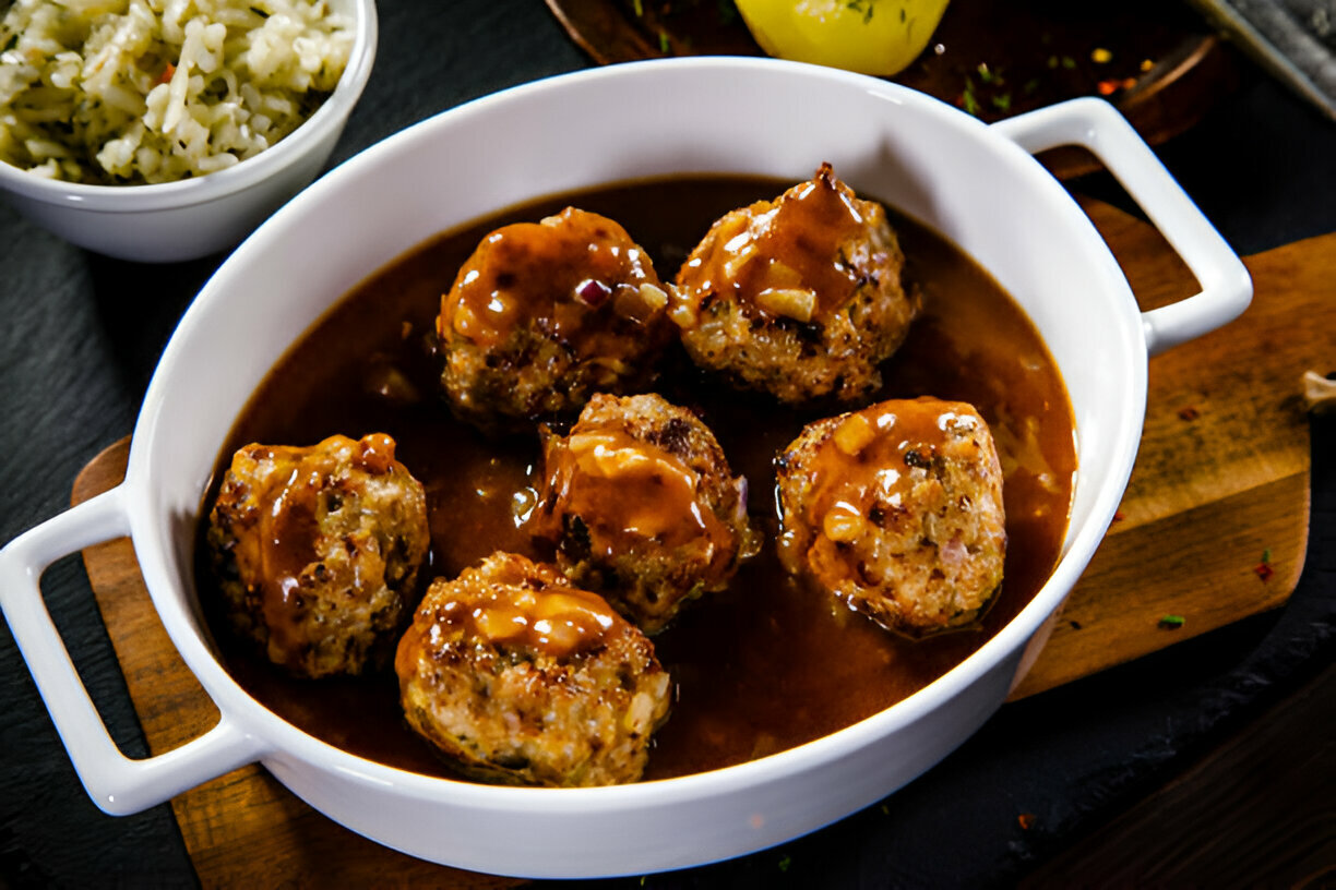 Crock Pot French Onion Meatballs