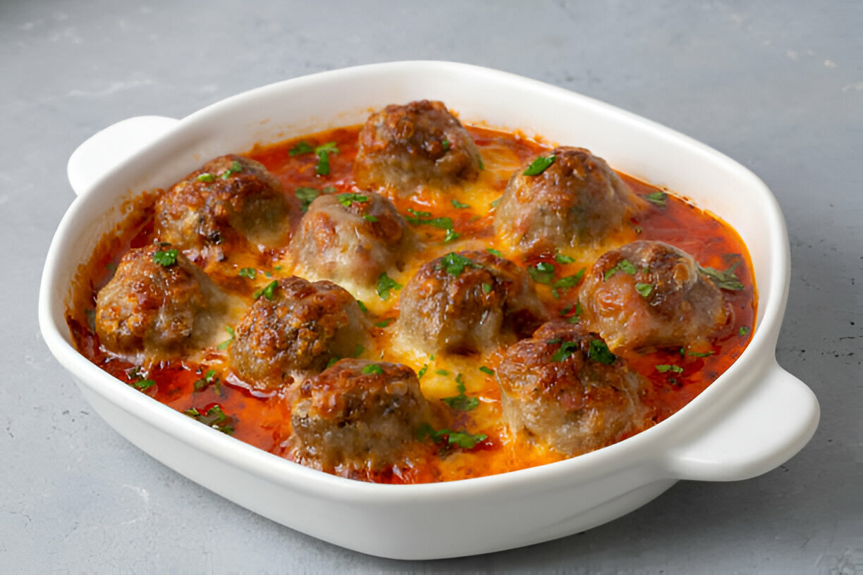 Dump and Bake Meatball Casserole