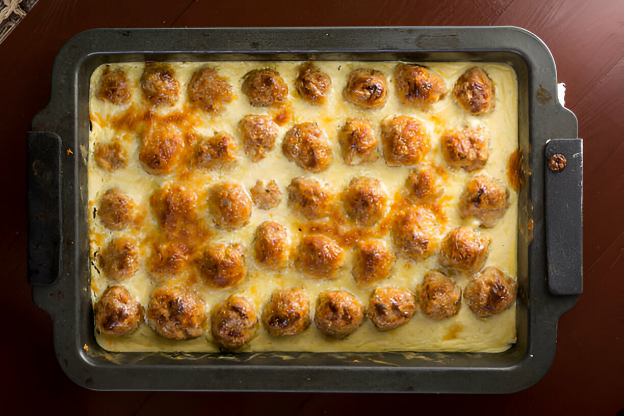 Dump and Bake Meatball Casserole