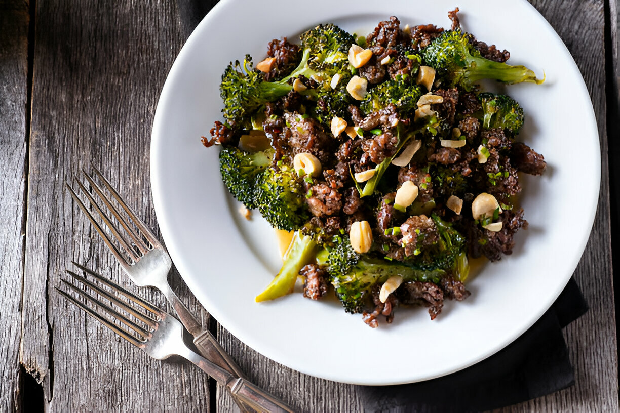 Ground Beef and Broccoli