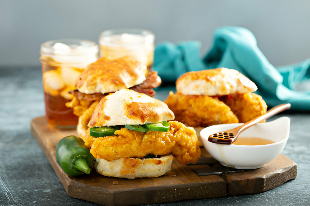 Hot Honey Chicken Biscuits