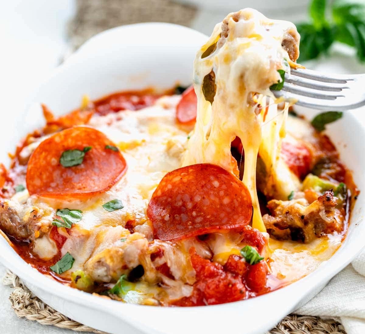 Low Carb Pizza Bowls