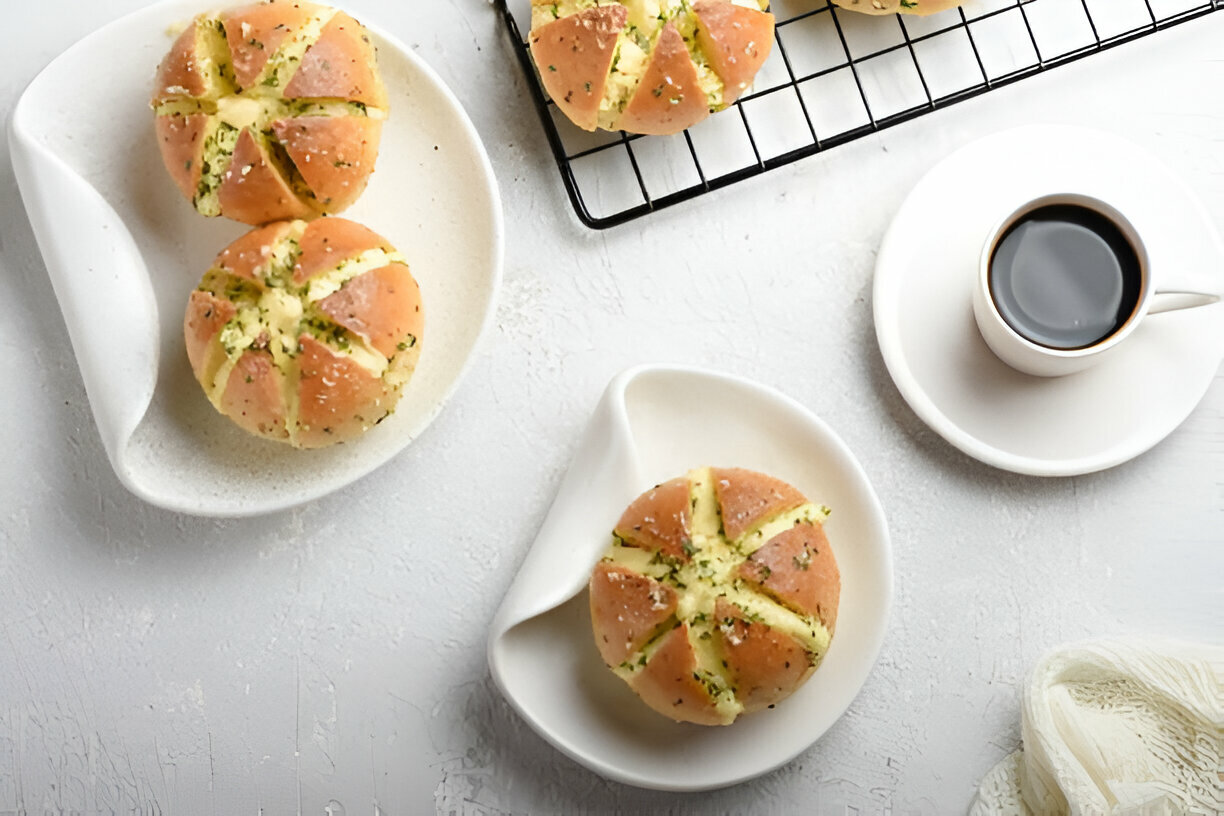 Mozzarella Stuffed Rosemary Parmesan Soft Pretzels