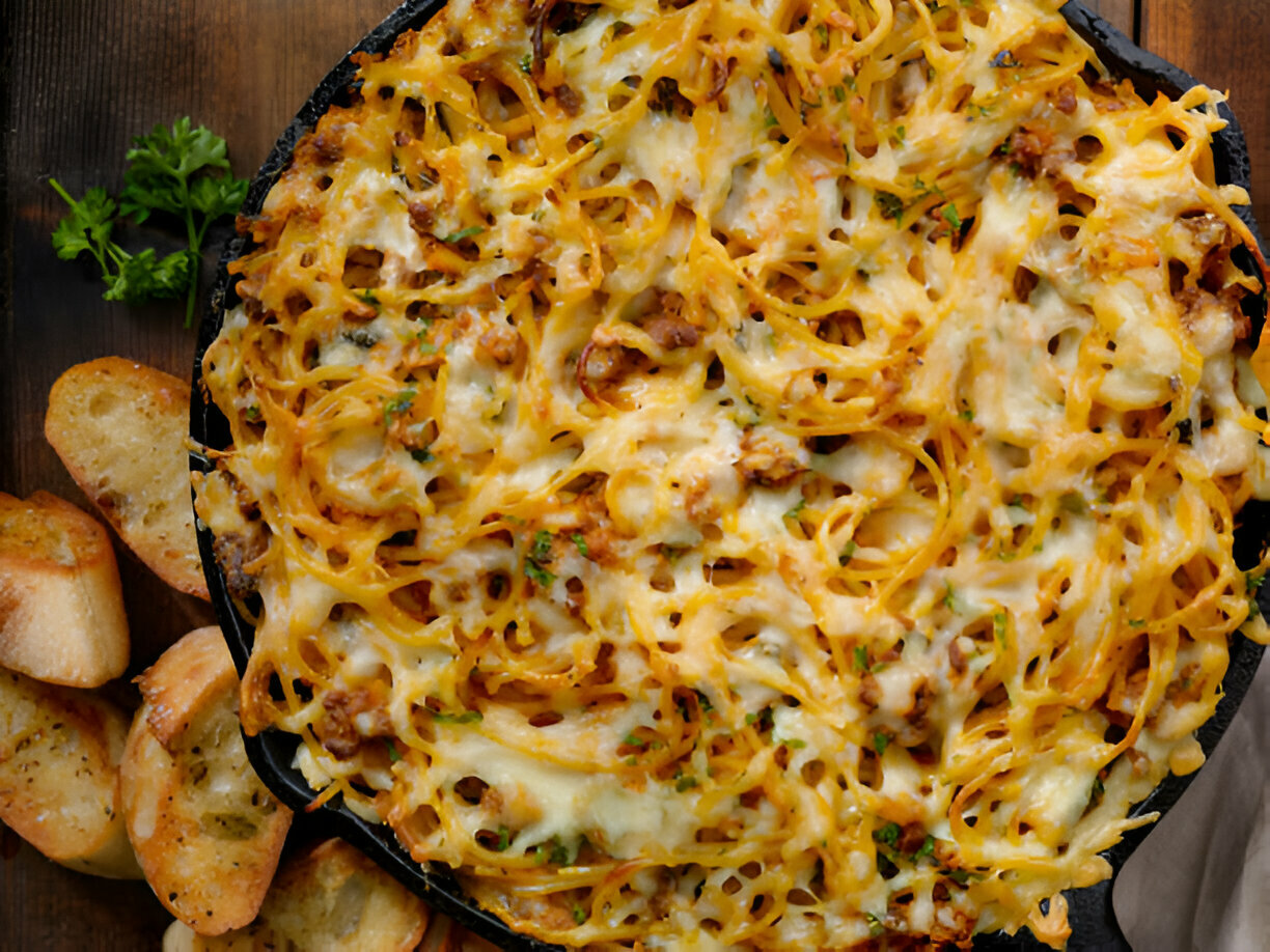 One-Pot Beef and Cheddar Ranch Pasta