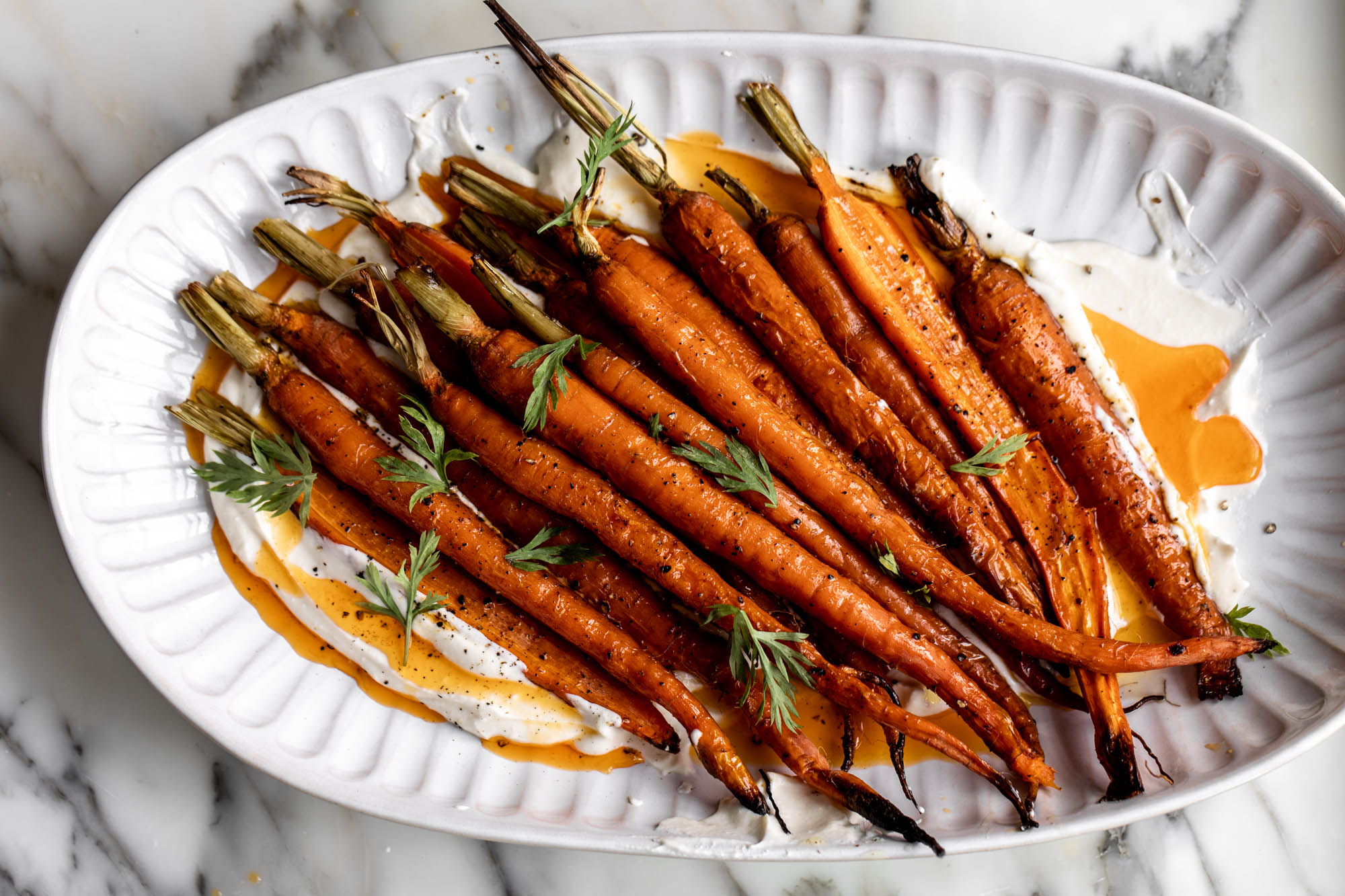 Roasted Carrots with Whipped Ricotta and Hot Honey