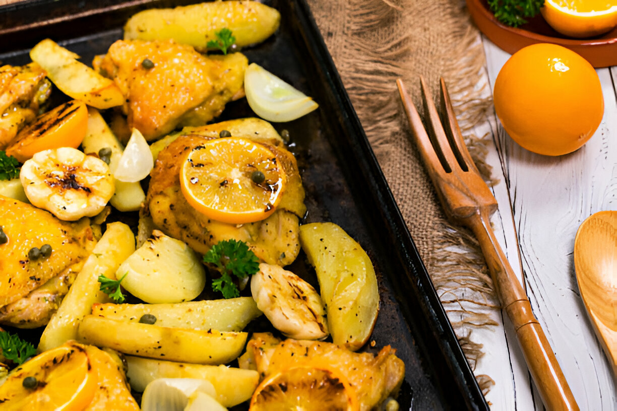 Sheet Pan Garlic Butter Chicken Meal