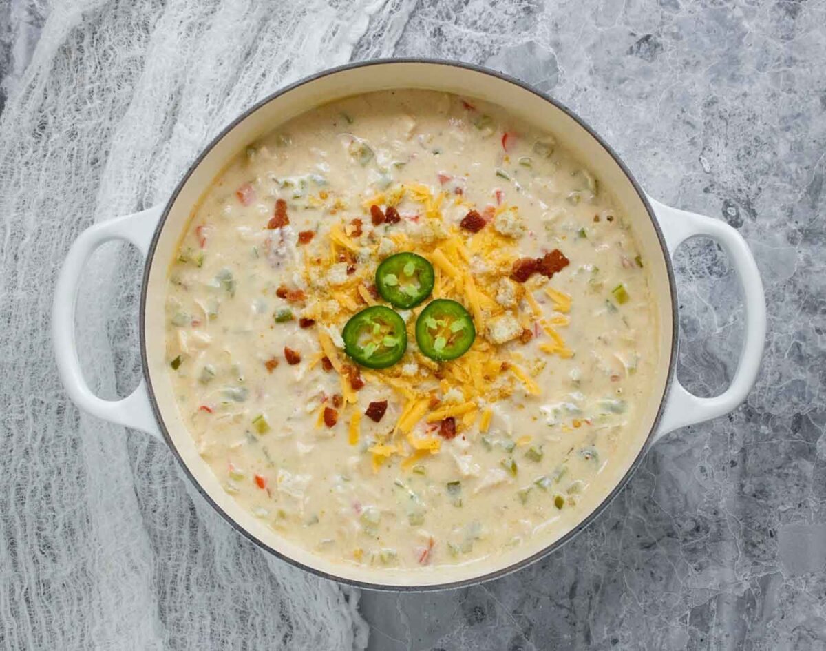 Spicy Jalapeño Popper Chicken Soup