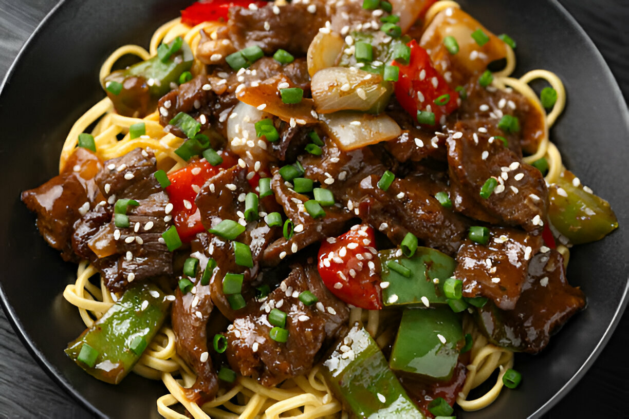 Sticky Beef Noodles